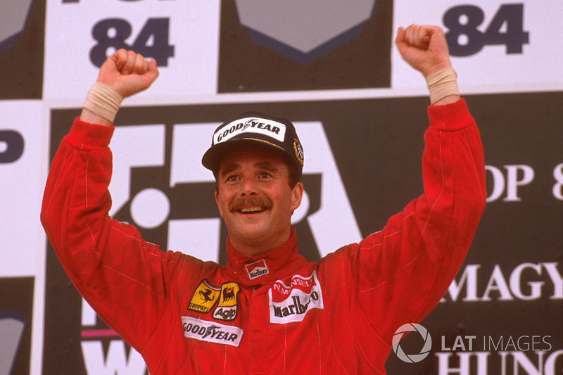 Podyum: Yarış galibi Nigel Mansell, Ferrari