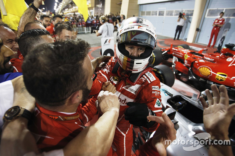 Ganador de la carrera Sebastian Vettel, Ferrari SF70H