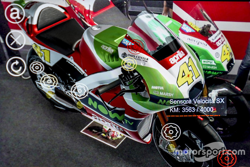 AR Helmet for mechanics of Aprilia Racing Team Gresini