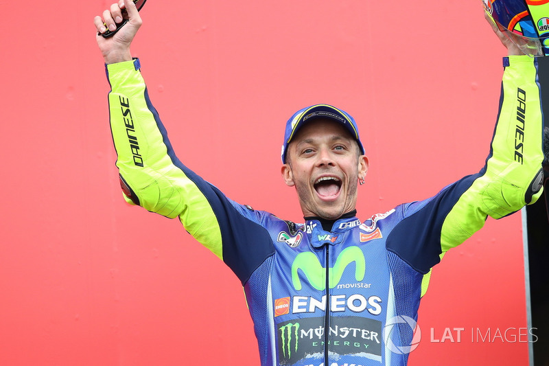 Podium: Race winner Valentino Rossi, Yamaha Factory Racing