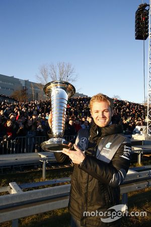 World Champion Nico Rosberg celebrates