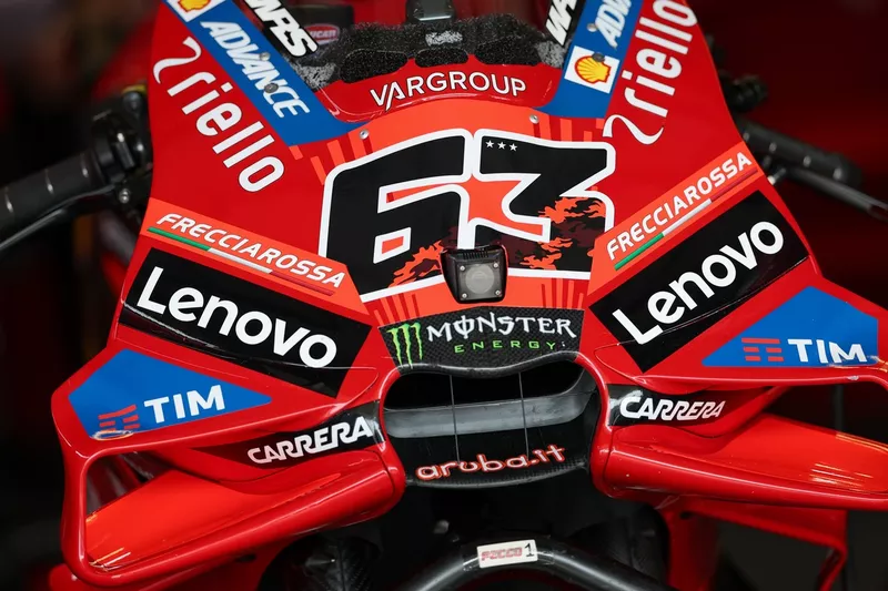 Le carénage avant de Francesco Bagnaia, équipe Ducati
