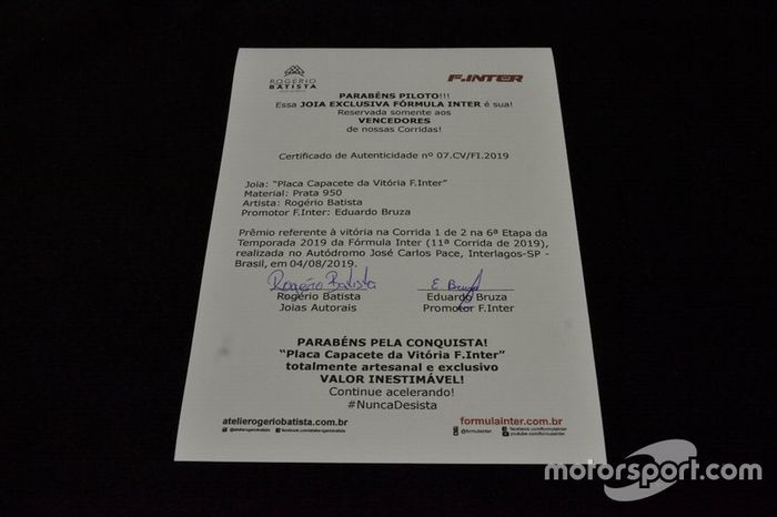 Certificado de Autenticidade 