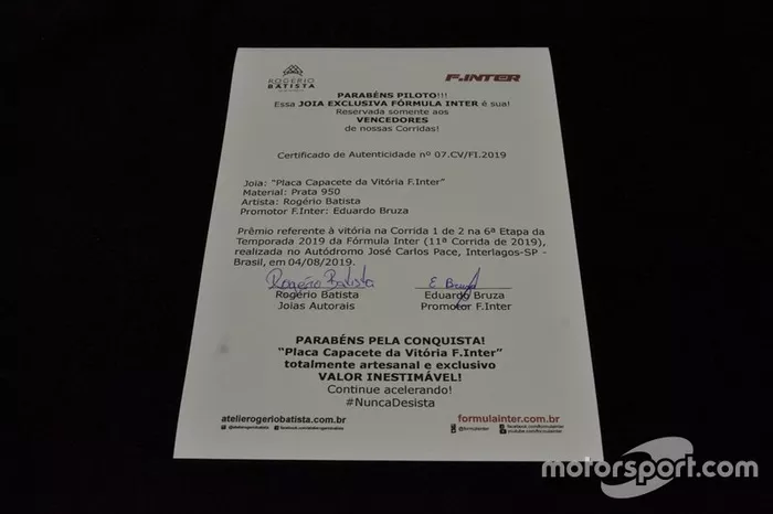 Certificado de Autenticidade 