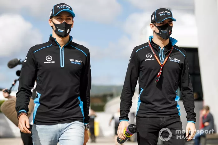 Nicholas Latifi, Williams Racing y George Russell, Williams Racing