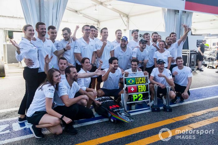 Lucas di Grassi, Venturi Racing, Jerome d'Ambrosio, jefe de  ROKiT Venturi Racing, el ganador Edoardo Mortara, Venturi Racing