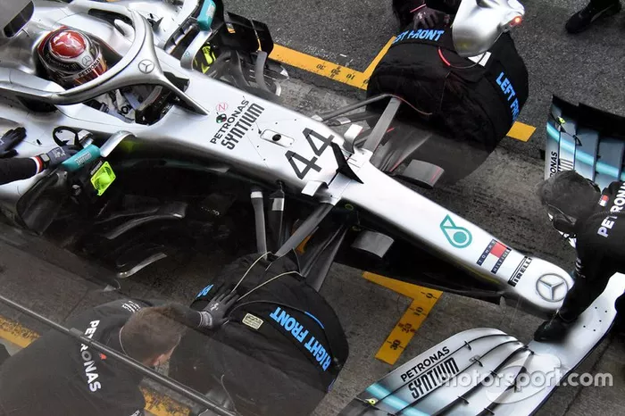Detalle del Mercedes AMG F1 