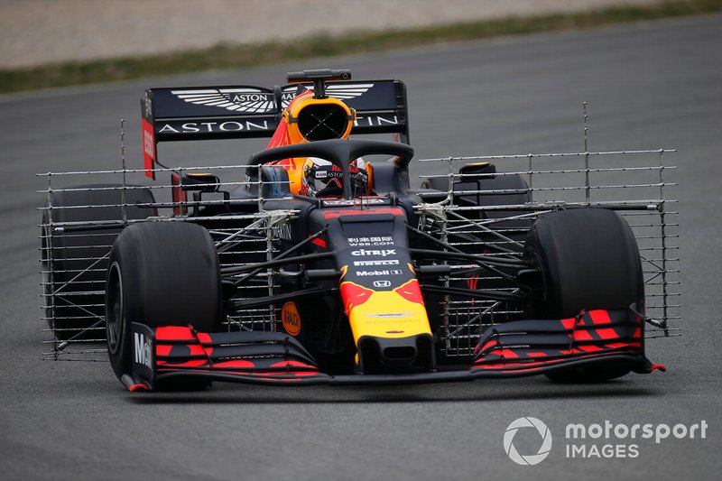 Max Verstappen, Red Bull Racing RB15 con sensori aerodinamici