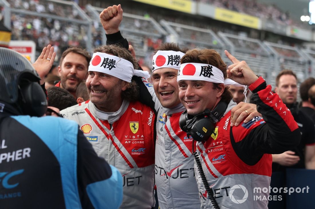 Ganador de la carrera GT, #54 Vista AF Corse Ferrari 296 LMGT3: Thomas Flohr, Francesco Castellacci, Davide Rigon