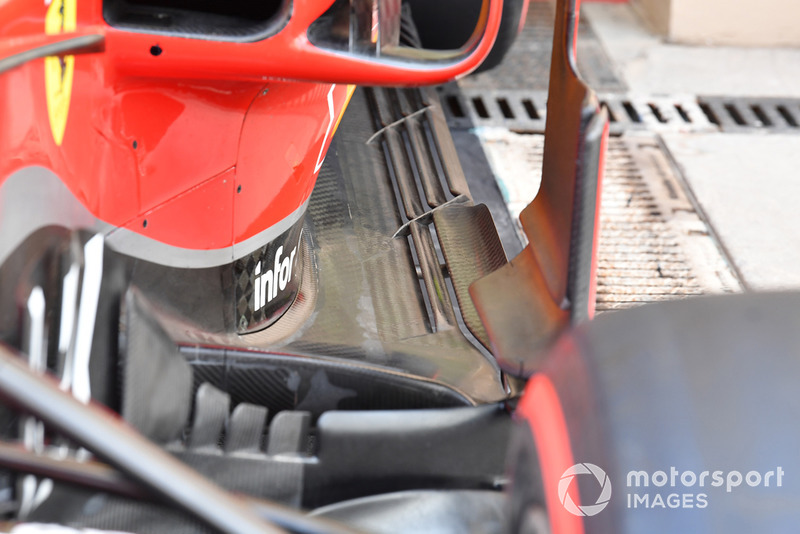 Ferrari SF71H, padlólemez, részlet