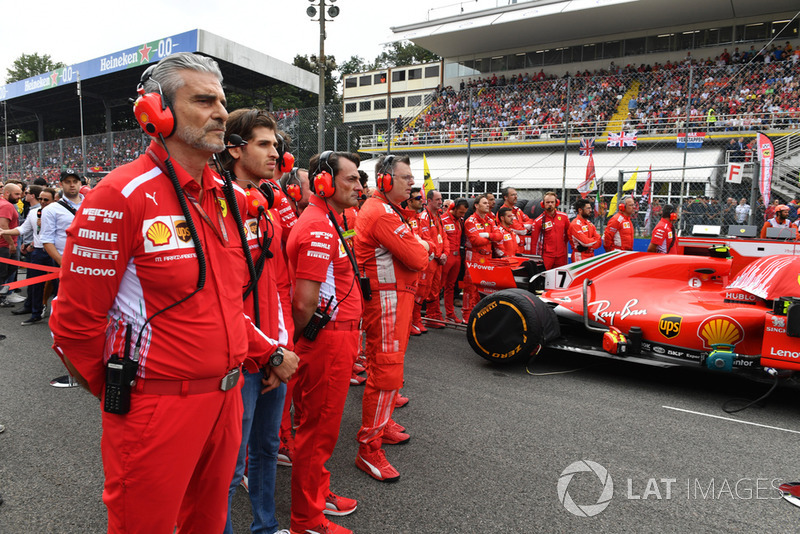 Maurizio Arrivabene, Ferrari Team Principal, Antonio Giovinazzi, Ferrari