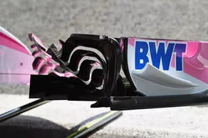 Vue détaillée de l'aileron avant de la Force India VJM11 