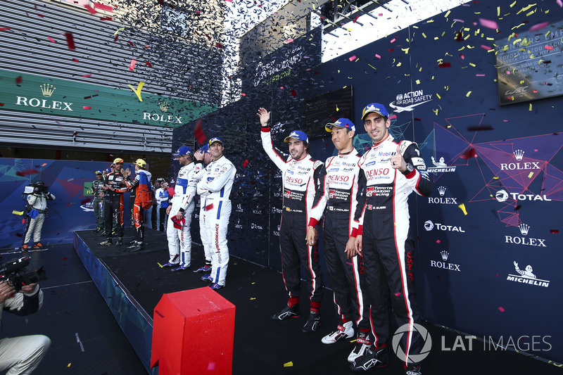 Fernando Alonso, Kazuki Nakajima, Sébastien Buemi, Toyota Gazoo Racing