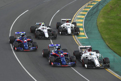 Marcus Ericsson, Sauber C37, Brendon Hartley, Scuderia Toro Rosso STR13, Pierre Gasly, Scuderia Toro Rosso STR13, Sergey Sirotkin, Williams FW41 and Charles Leclerc, Sauber C37