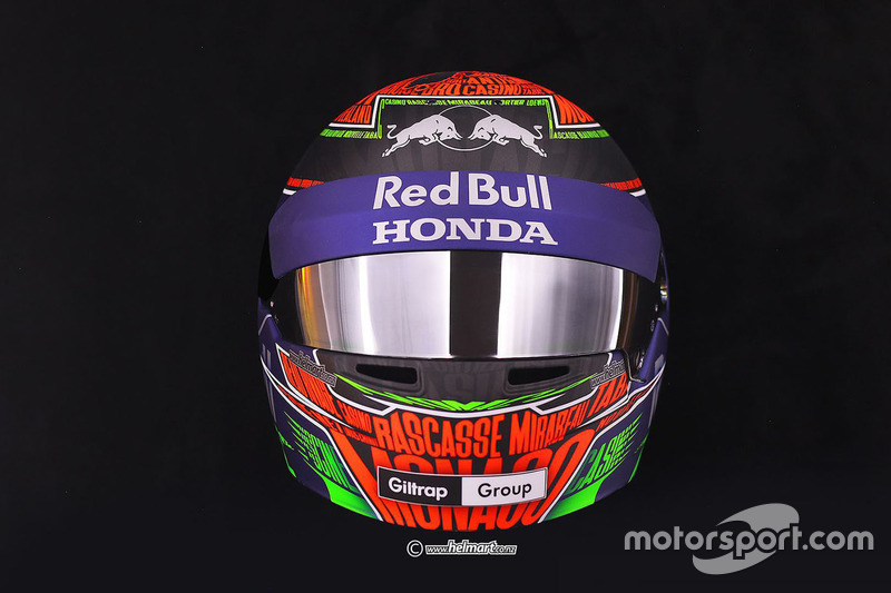 Casco de Brendon Hartley, Toro Rosso para el GP de Mónaco