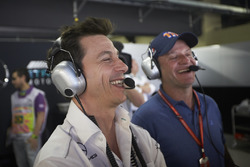 Toto Wolff, Executive Director Mercedes AMG F1, with Rubens Barrichello