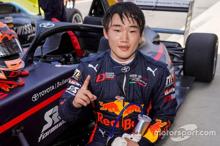Race winner Yuki Tsunoda