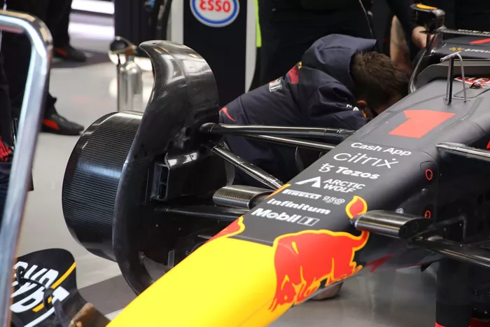 Red Bull Racing RB18 front brake detail