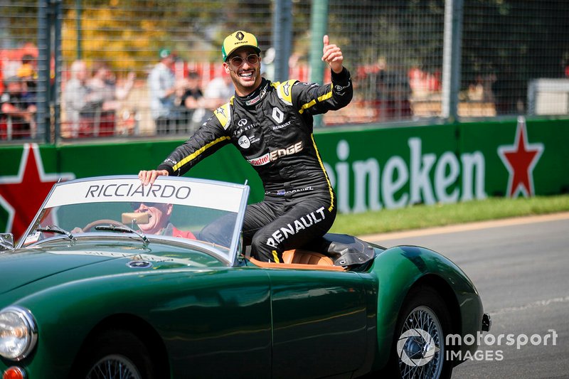 Daniel Ricciardo, Renault F1 Team, pilotlar geçit töreninde
