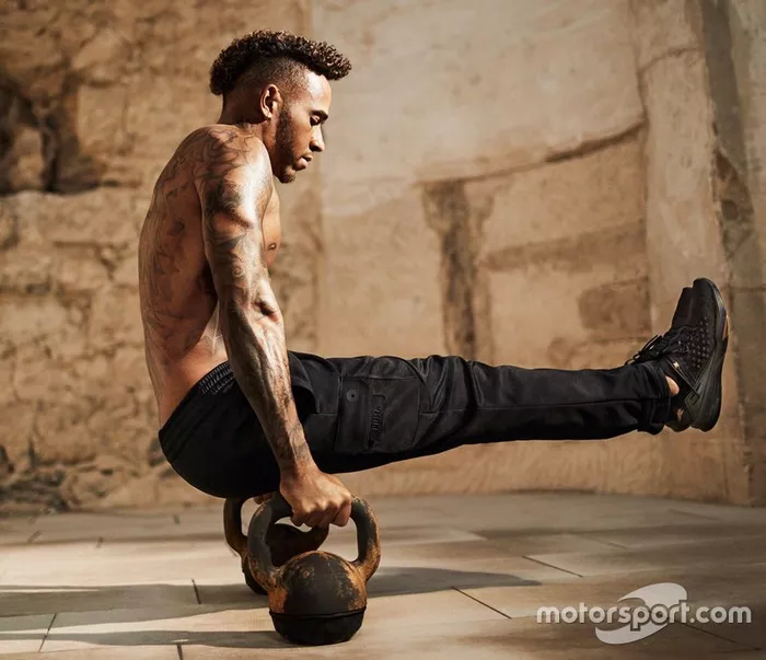 Entrenamiento de Lewis Hamilton