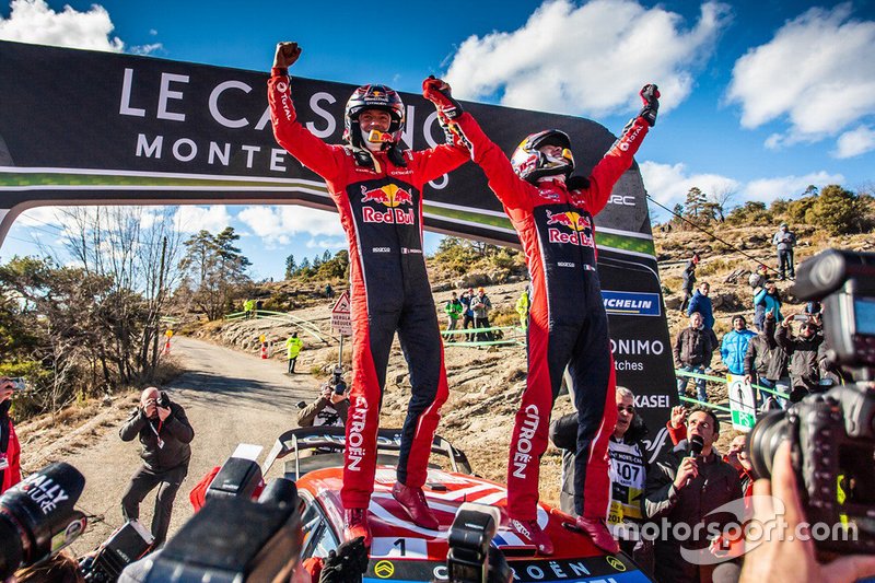 I vincitori Sébastien Ogier, Julien Ingrassia, Citroën World Rally Team Citroen C3 WRC