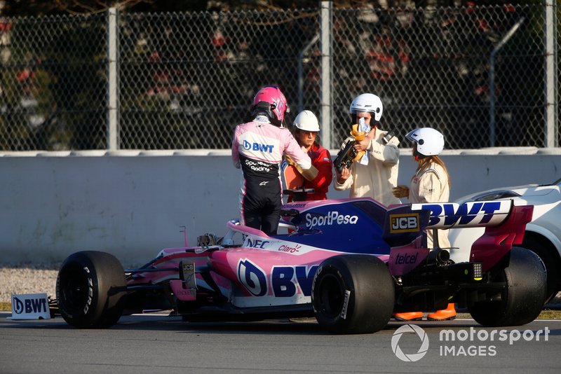 Lance Stroll, SportPesa Racing Point F1 Team RP19 stops on track