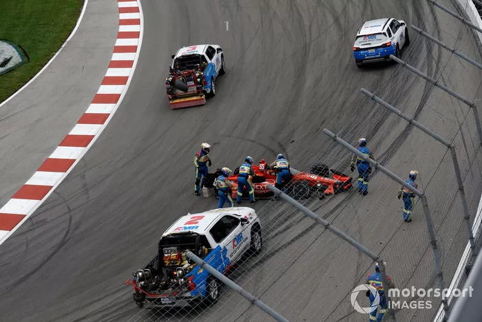 Benjamin Pedersen, A.J. Foyt Enterprises Chevrolet, accidente, AMR Safety Team