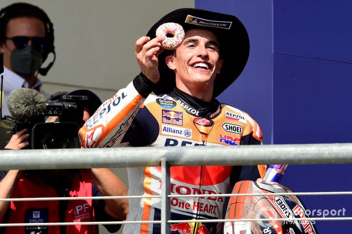Podio: ganador Marc Márquez, Repsol Honda Team