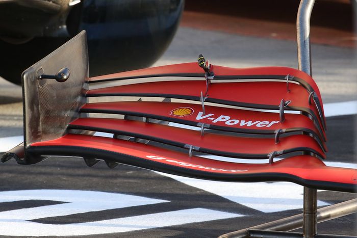 Detalle del alerón delantero del Ferrari SF1000