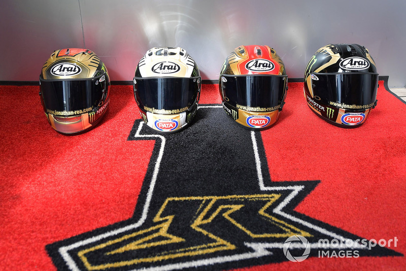 Jonathan Rea, cascos de campeonato de Kawasaki Racing
