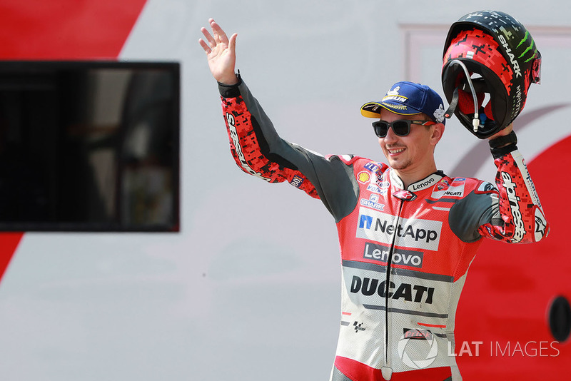 Podium : le deuxième, Jorge Lorenzo, Ducati Team