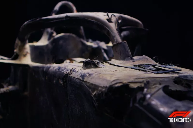 El coche de Romain Grosjean de su accidente de 2020