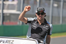 Sergio Perez, Sahara Force India F1 en el desfile de pilotos