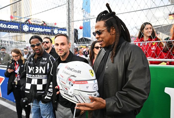 Jay-Z on the Pirelli hot laps grid 