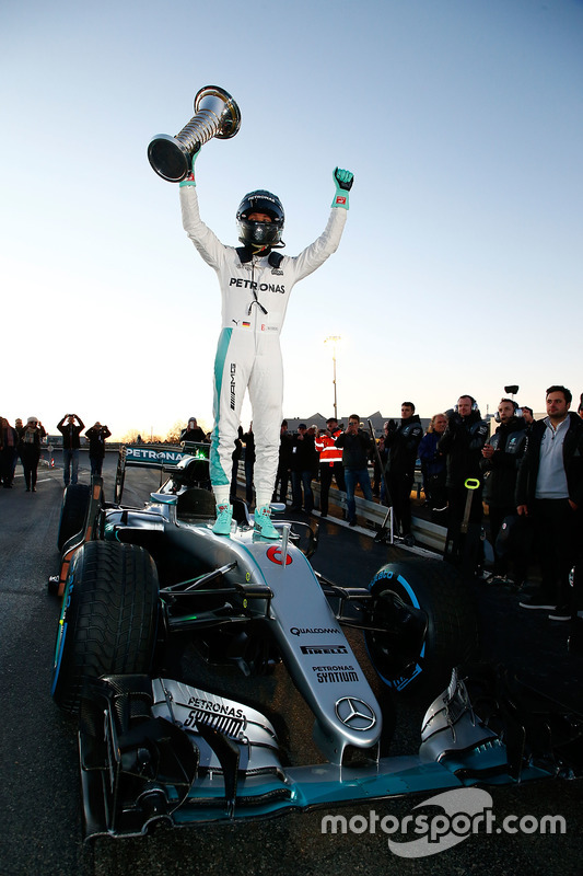 World Champion Nico Rosberg celebrates