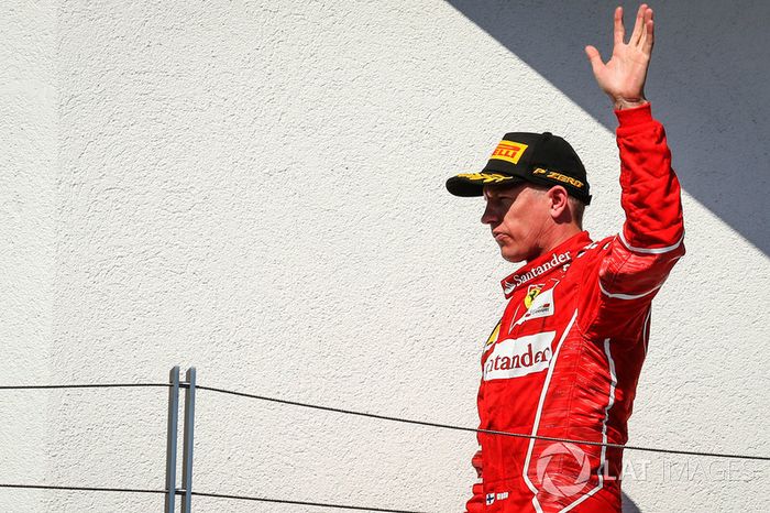Podio: segundo lugar Kimi Raikkonen, Ferrari