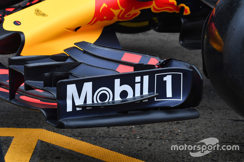 Detalle del alerón delantero del Red Bull Racing RB13