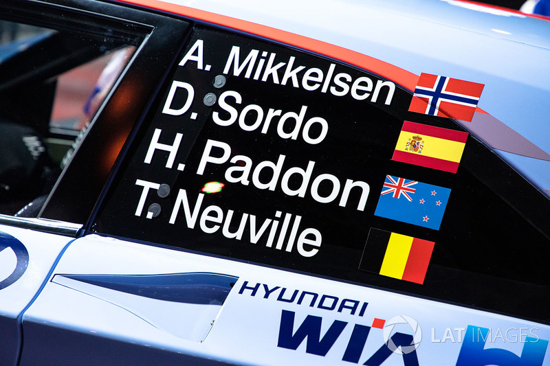 Hyundai i20 WRC, Hyundai Motorsport of Andreas Mikkelsen, Dani Sordo, Hayden Paddon, Thierry Neuville