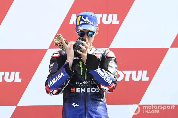 Podio: ganador de la carrera Fabio Quartararo, Yamaha Factory Racing