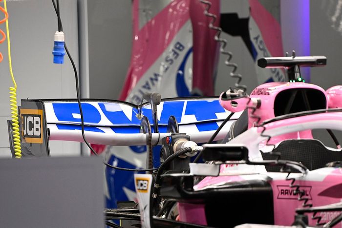Detalle del alerón trasero del Racing Point RP20