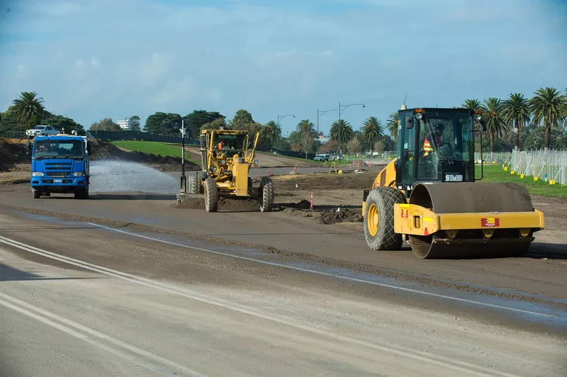 Les travaux aux virages 9 et 10