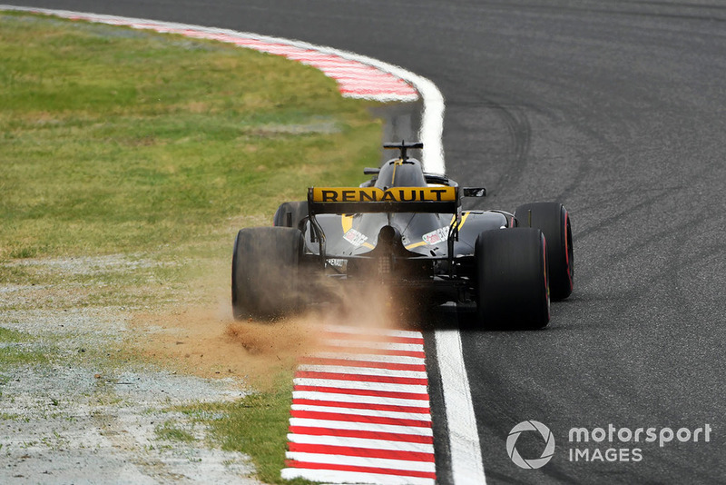 Tête-à-queue et accident pour Nico Hulkenberg, Renault Sport F1 Team R.S. 18
