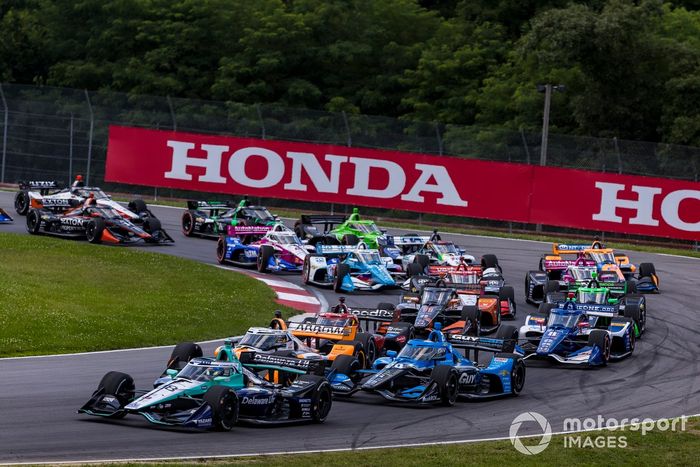 Marcus Ericsson, Andretti Global Honda, Alexander Rossi, Arrow McLaren Chevrolet, Christian Rasmussen, Ed Carpenter Racing Chevrolet, Linus Lundqvist, Chip Ganassi Racing Honda, Marcus Armstrong, Chip Ganassi Racing Honda, Christian Lundgaard, Rahal Lette
