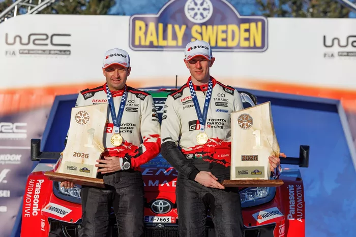 Vainqueurs Elfyn Evans, Scott Martin, Toyota Gazoo Racing WRT