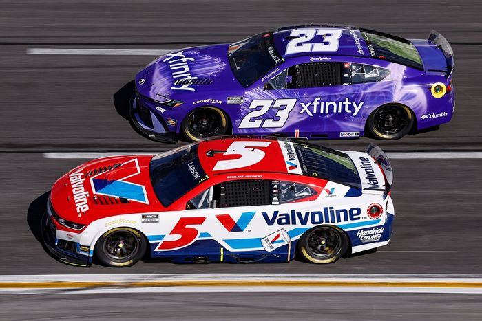 Kyle Larson, Hendrick Motorsports, Bubba Wallace, 23XI Racing