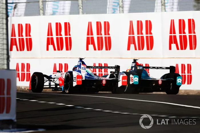 Nick Heidfeld, Mahindra Racing, lotta con Oliver Turvey, NIO Formula E Team