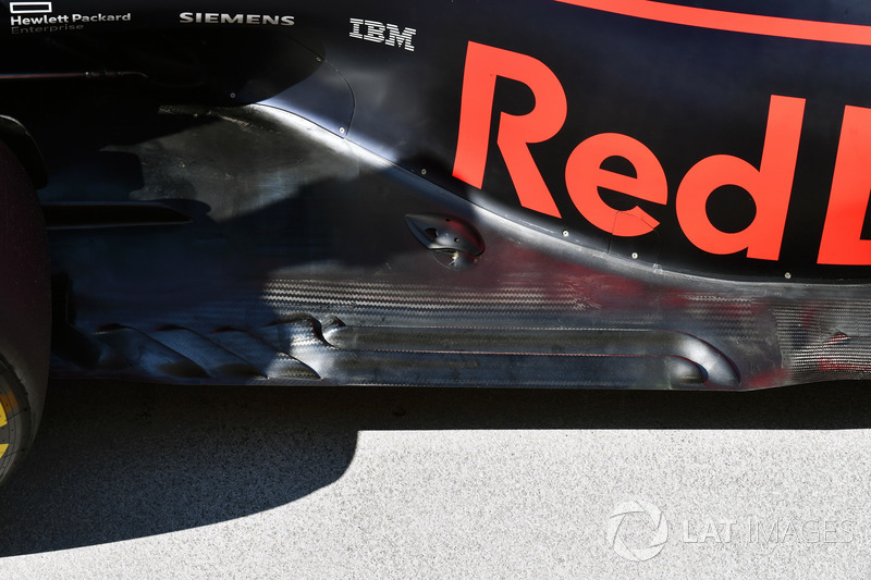 Red Bull Racing RB14 rear floor detail