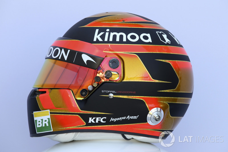 Le casque de Stoffel Vandoorne, McLaren
