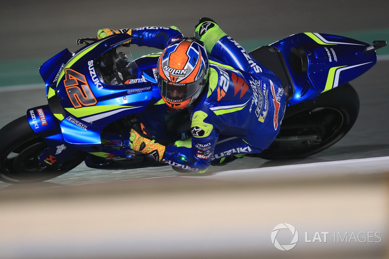 Sturz: Alex Rins, Team Suzuki MotoGP