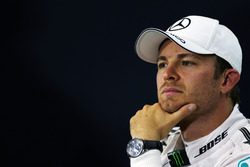 Nico Rosberg Mercedes AMG F1 in de persconferentie